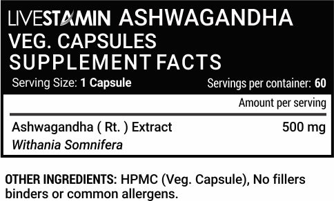 Ashwagandha Extract 60 Veg  Capsules