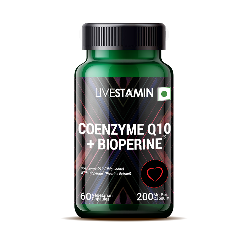 Coenzyme Q10 with Bioperine (Piperine) 60 Veg Capsules