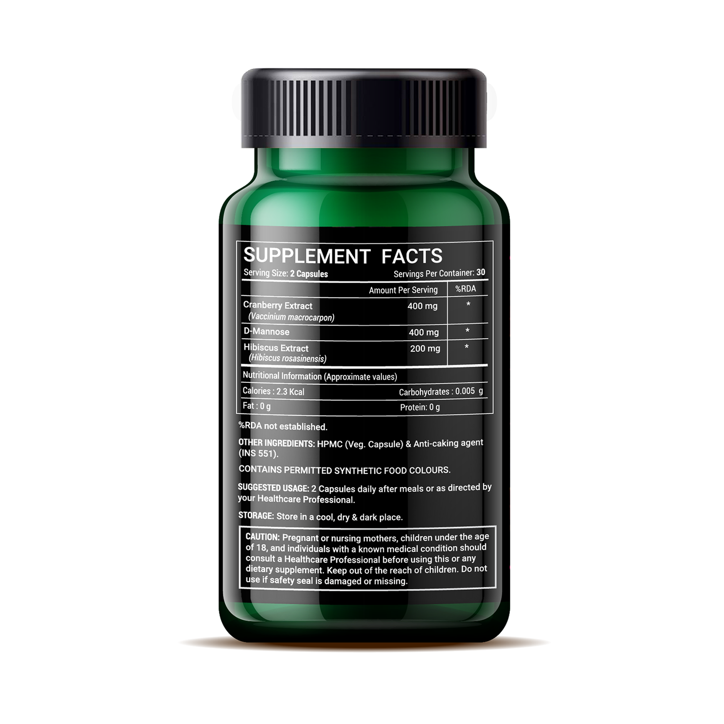 Cranberry Hibiscus & D-Mannose 60 Veg Capsules