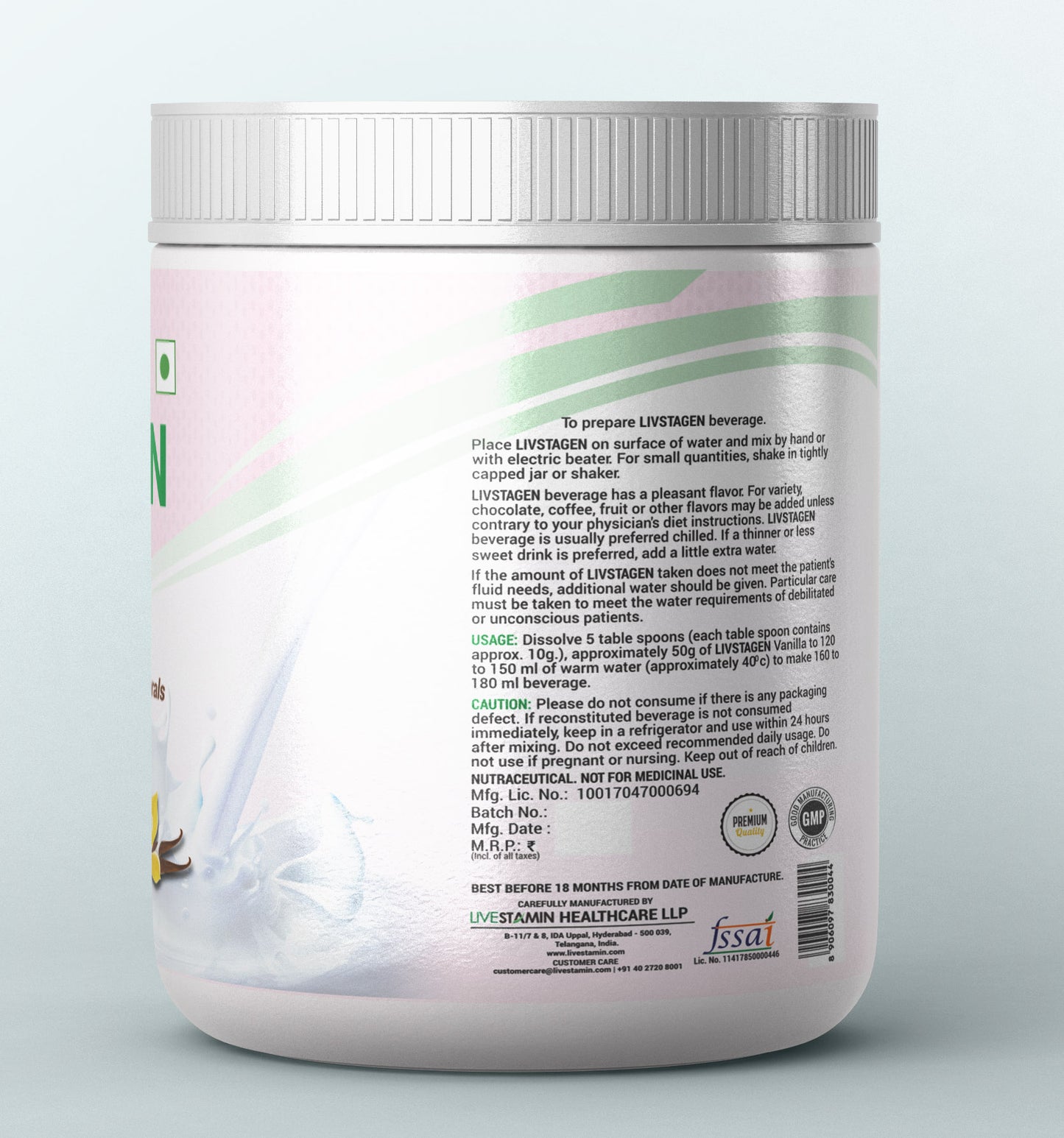 Livstagen Powder Vanilla Flavour
