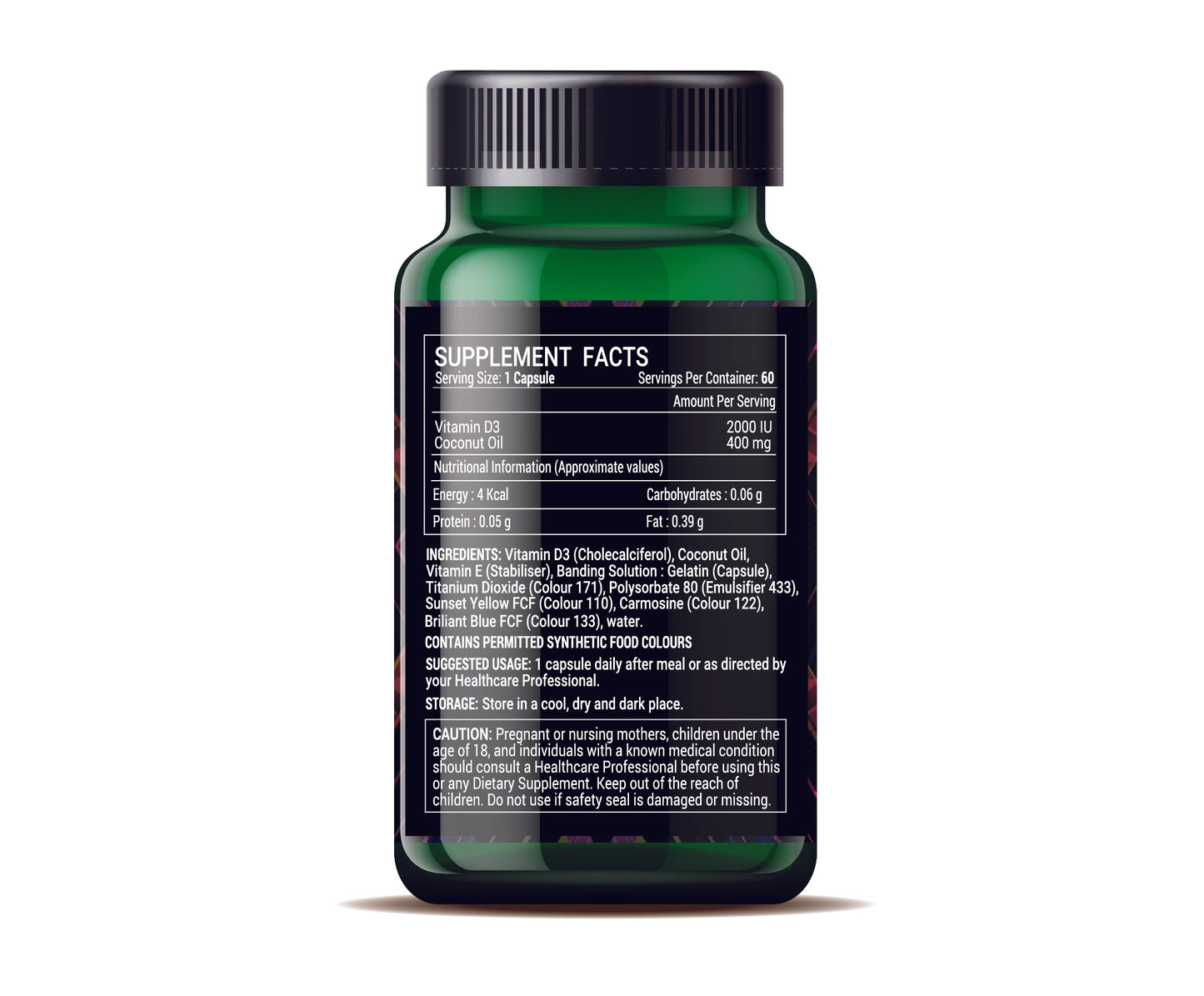 Vitamin D3 2000 I.U. Oil 60 Capsules