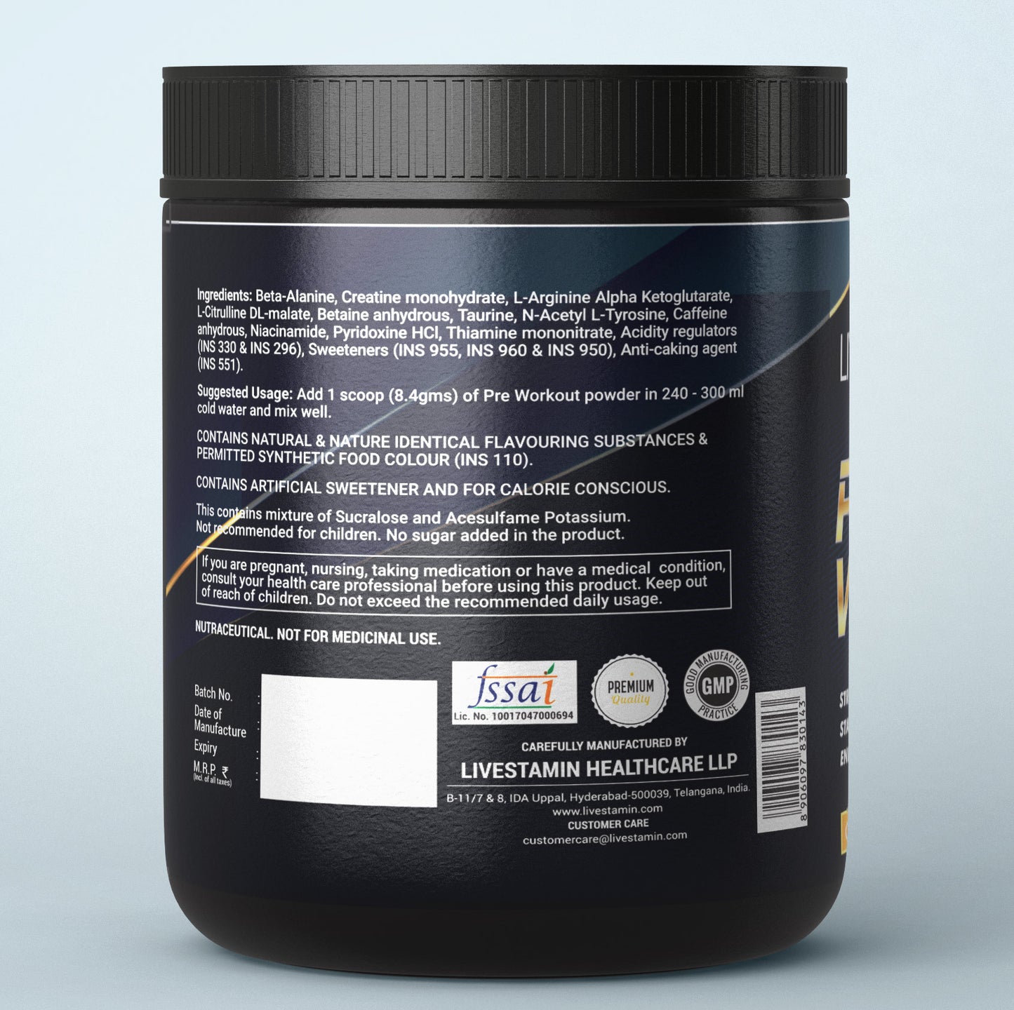 Pre Workout Supplement (Orange Flavour)