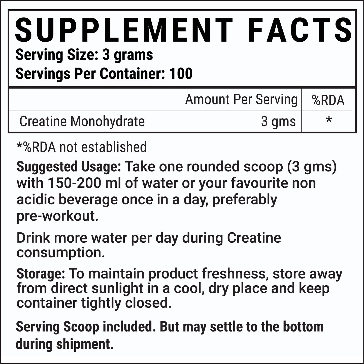 Creatine Monohydrate Powder
