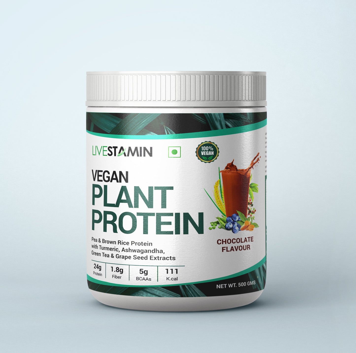 Vegan Plant Protein Powder (Pea & Brown Rice) Chocolate Flavour