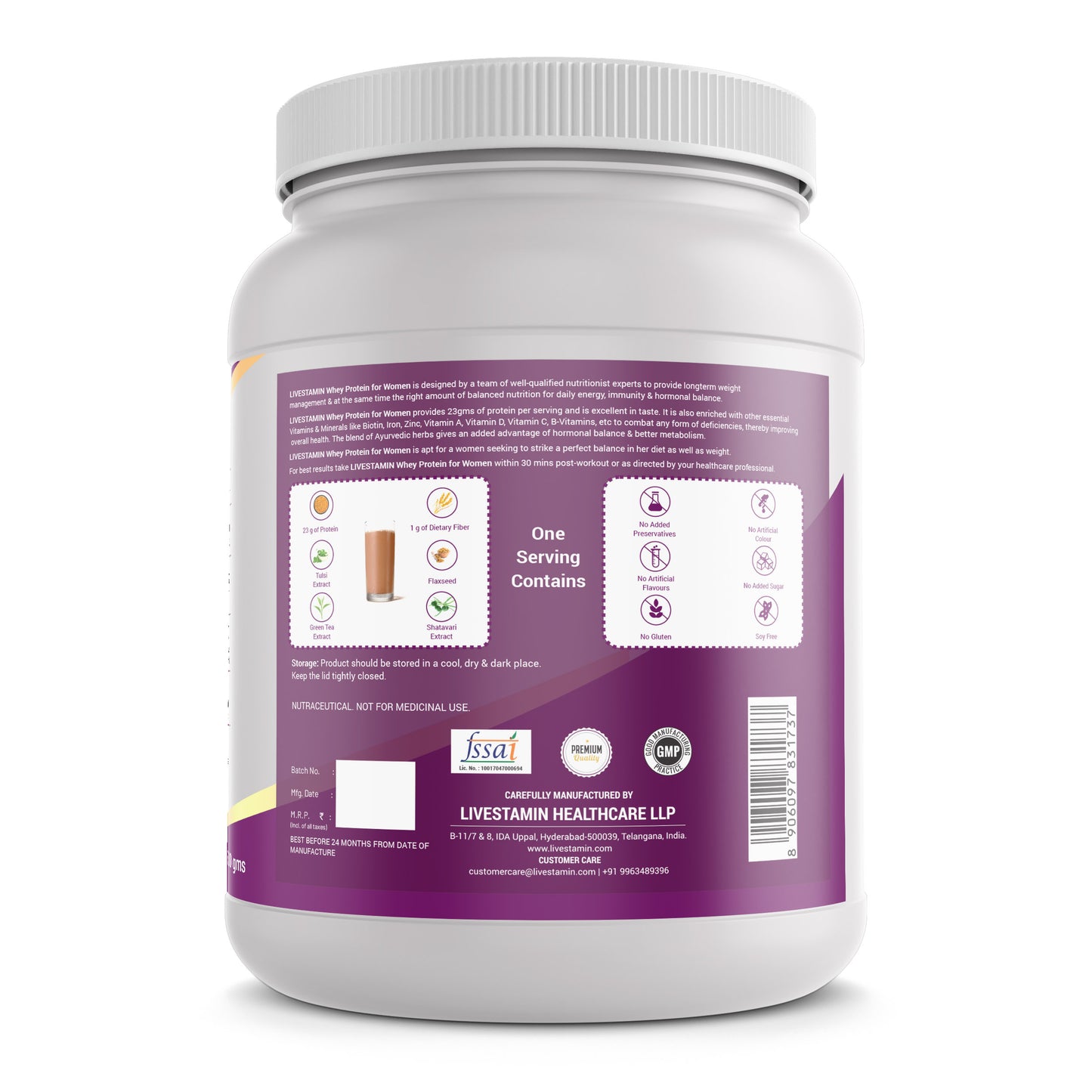 Whey Protein For Women with Ayurvedic Herbs (Chocolate Flavour)