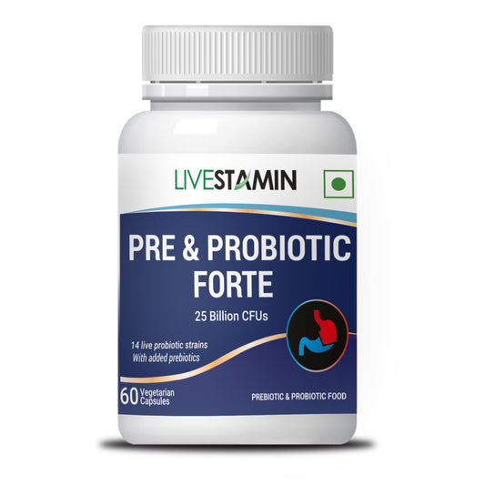 Pre & Probiotic Forte (25 Billions CFUs) 60 Veg Capsules