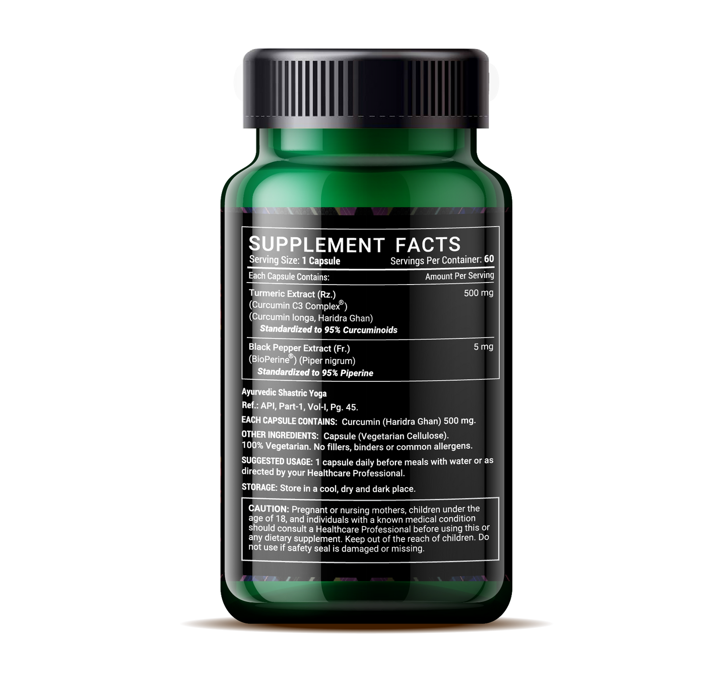 Curcumin with Piperine 60 Veg Capsules