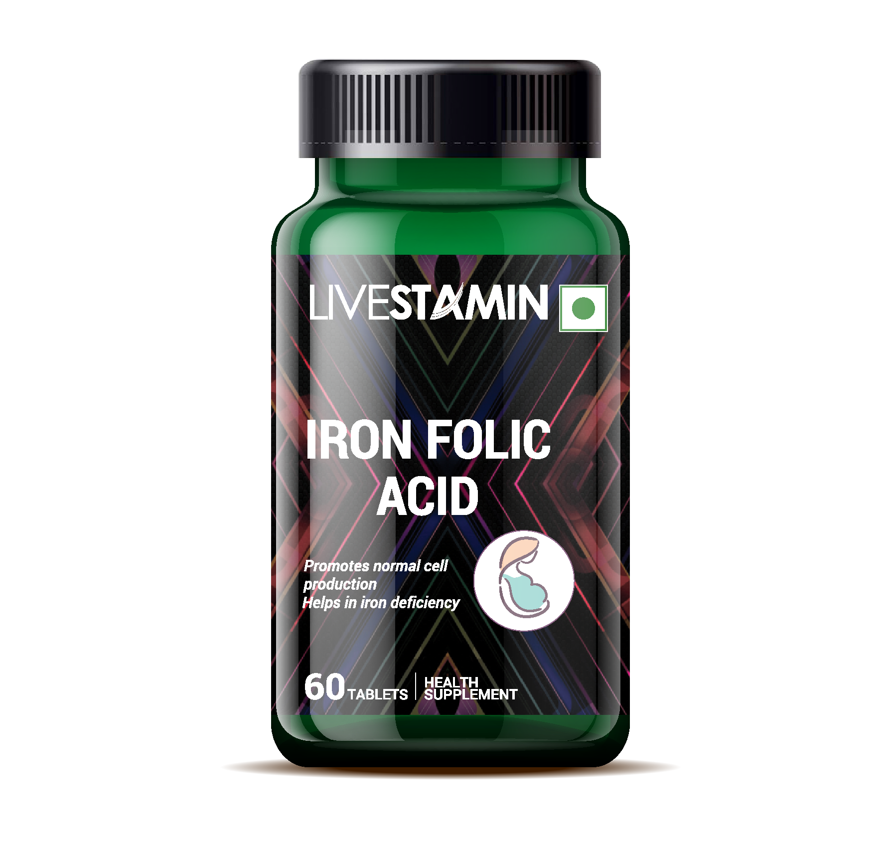 Iron + Folic Acid 60 Tablets – livestamin