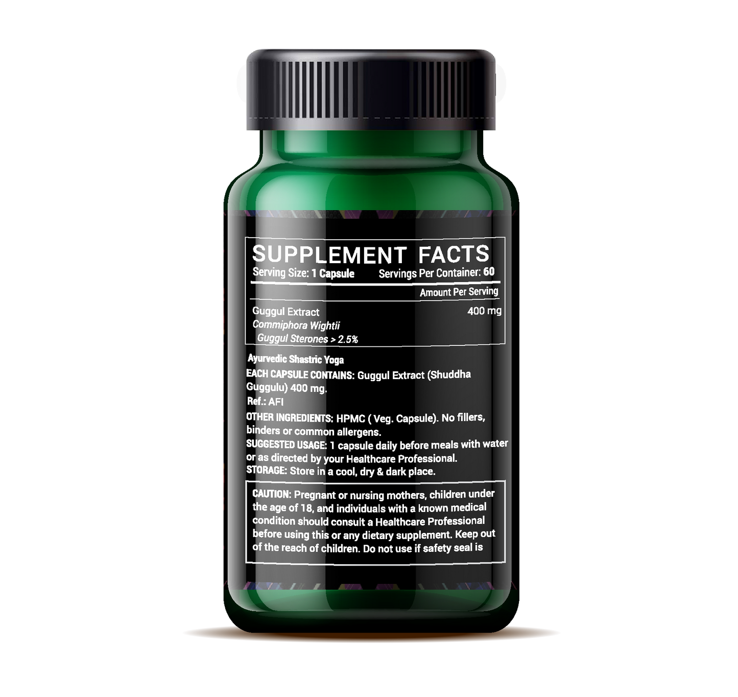 Guggul Extract 60 Veg Capsules