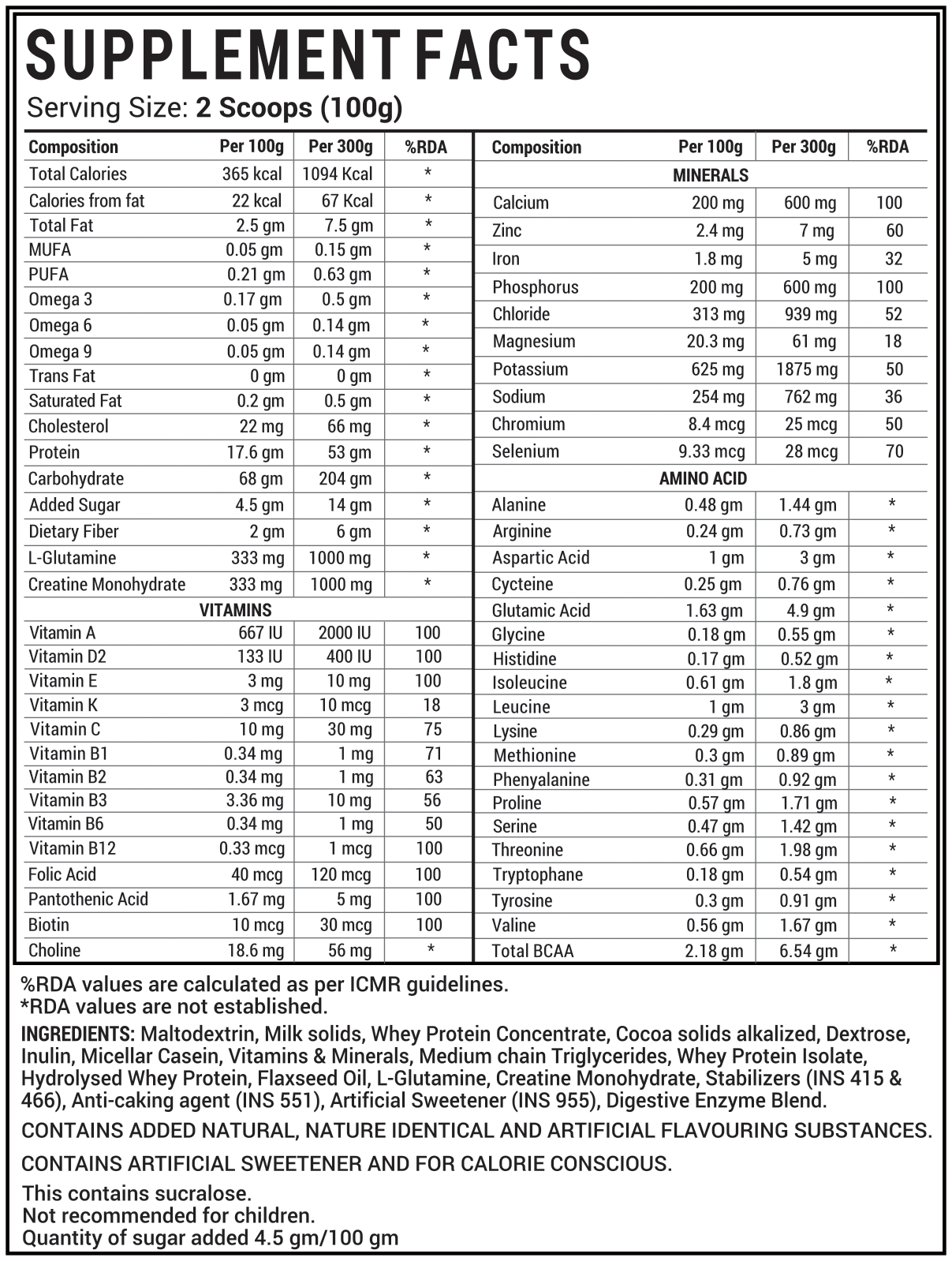 Mass Gainer Powder