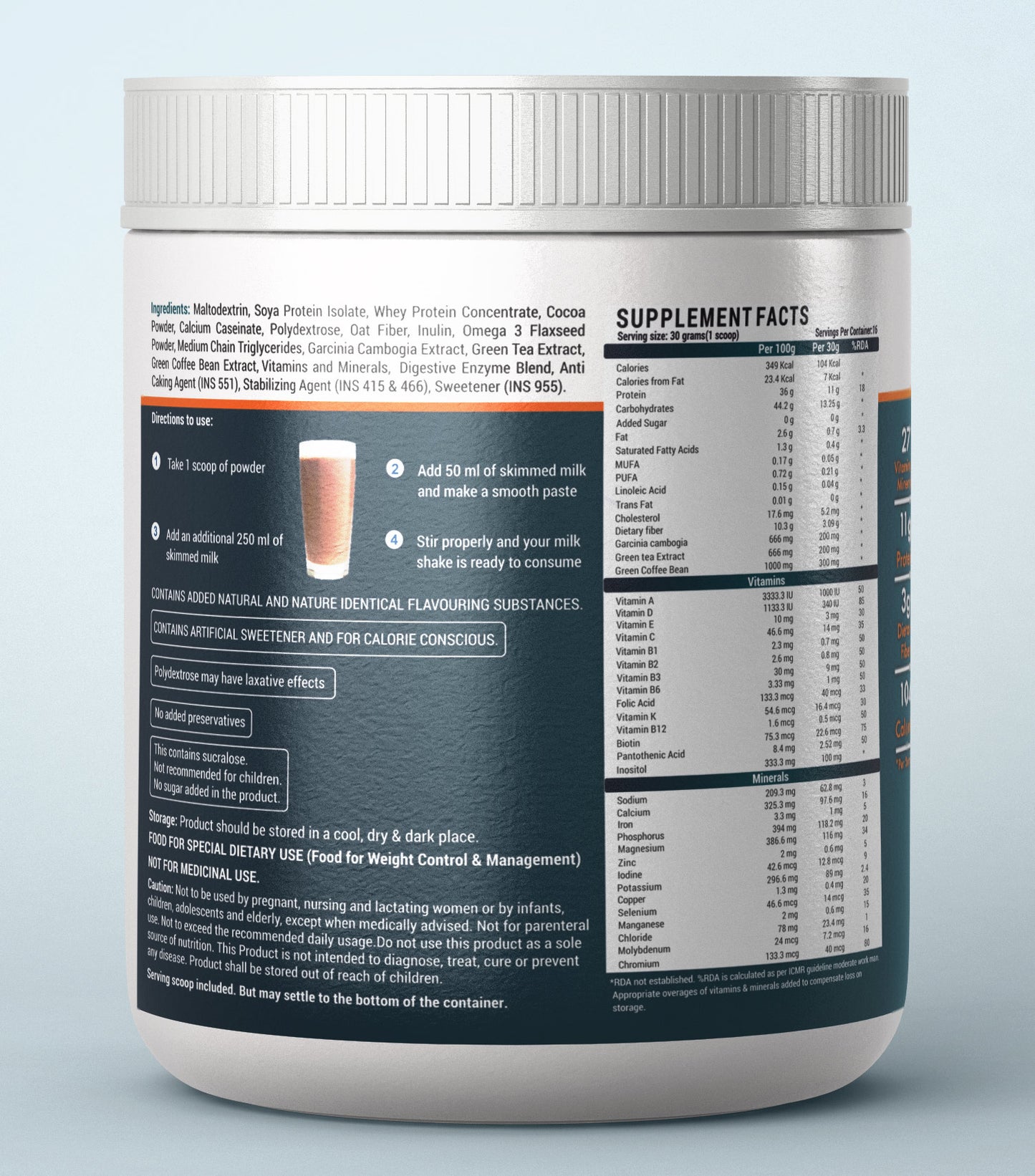 Nutritional Meal Shake Protein Powder